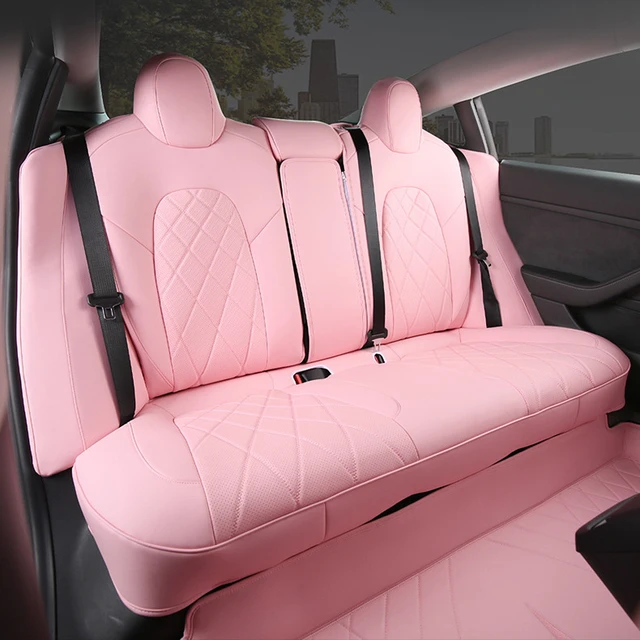 Ensemble de housses de siège de voiture roses pour filles et femmes,  décoration en cuir Vegan Ninz, accessoires de protection, modèles 3,  placements 2017 -2022 - AliExpress