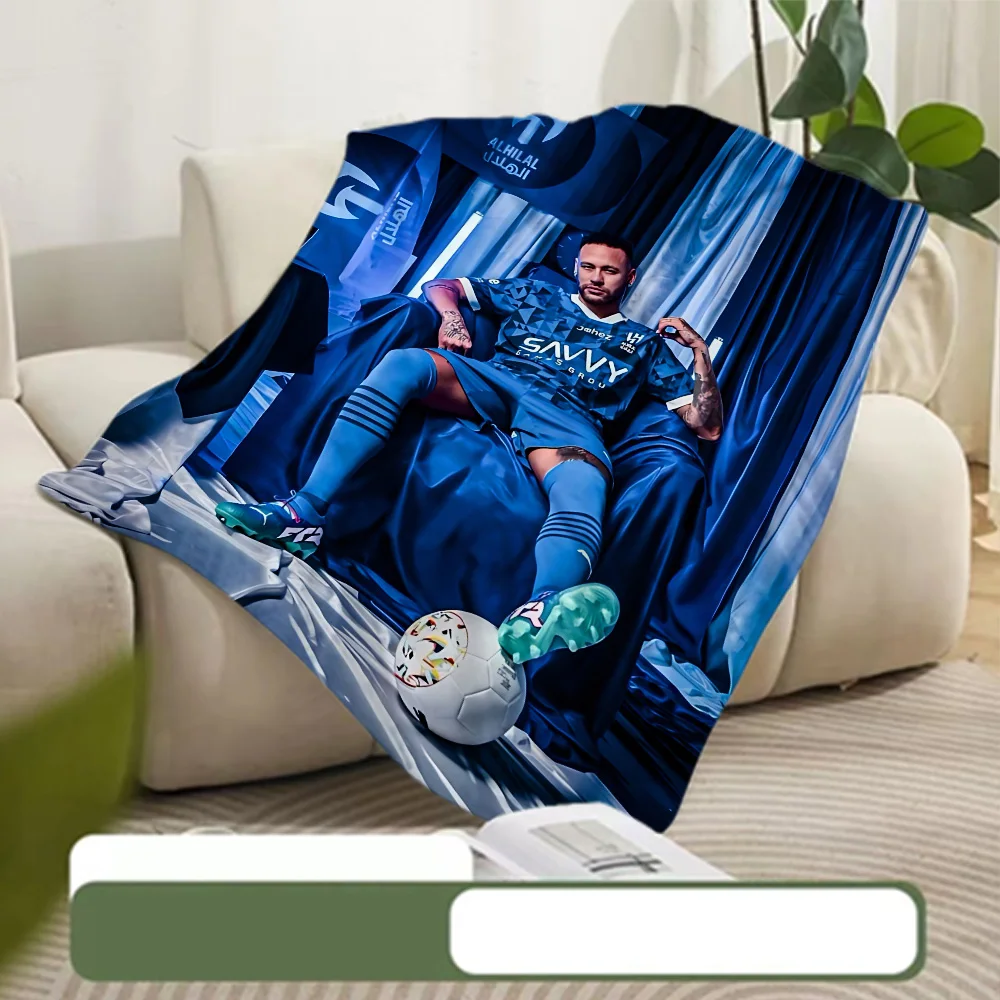 Printed Blanket Picnic Blanket  Football Star Neymars Warm Blanket Soft and Comfortable Home Travel Birthday Gift 5