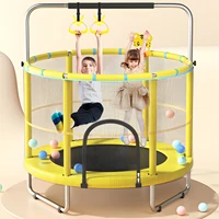 Indoor Trampoline for Kids Ages 1-8, 55" SmallOutdoor Toddler Trampoline with SafetyEnclosure Net, No-Gap Safe Design 1