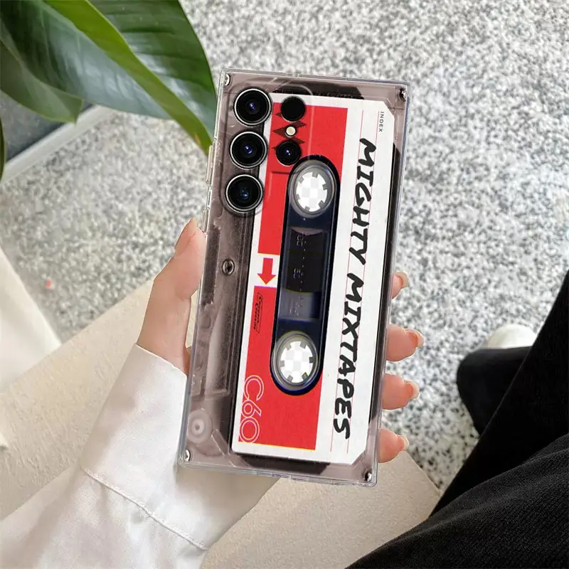 thumbnail image 1 of Retro Camera Circuit Board Phone Case For Samsung Galaxy S24 S23 Ultra S22 S20 Plus S21 FE Clear Cases Music Tapes Cover Fundas, 1 of 5
