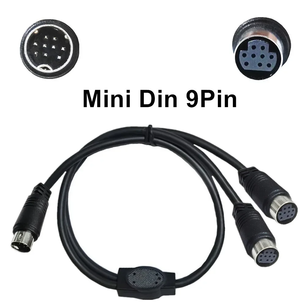 Mini Din 9-Pin 1 Mal A 2 Femmina Splitter Y Cavo Adattatore Mini Din 9 Core Cavo Audio/Video Per Cavo Set-Top Box S-Video 0.5M