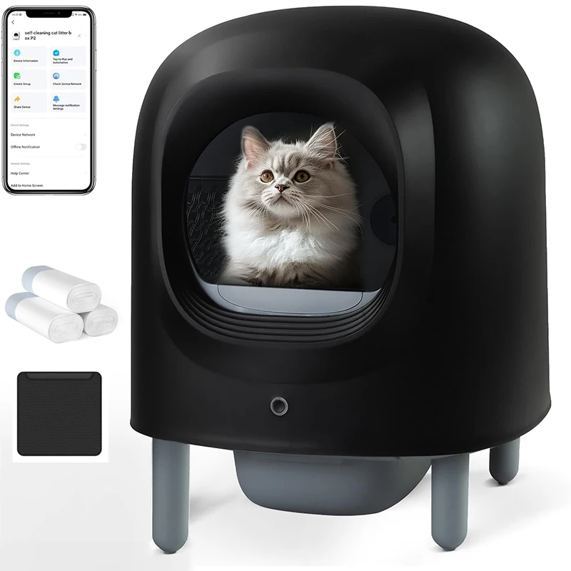 펫트리 스마트 고양이 화장실 자동 세척 고양이 변기 WIFI 원격 제어 애완동물 트레이 분리형 고양이 화장실