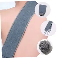 Back Scrubbing Towel Dual Sided Durable Exfoliating Body Towel Back Strap Unisex Detox Mud Scrub Extended Back Bathing Towel 2