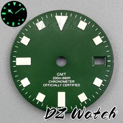 Vintage Green Luminous Snowflake Dial with Date Window - 29MM Men's Watch Accessories Set - NH34 (03)