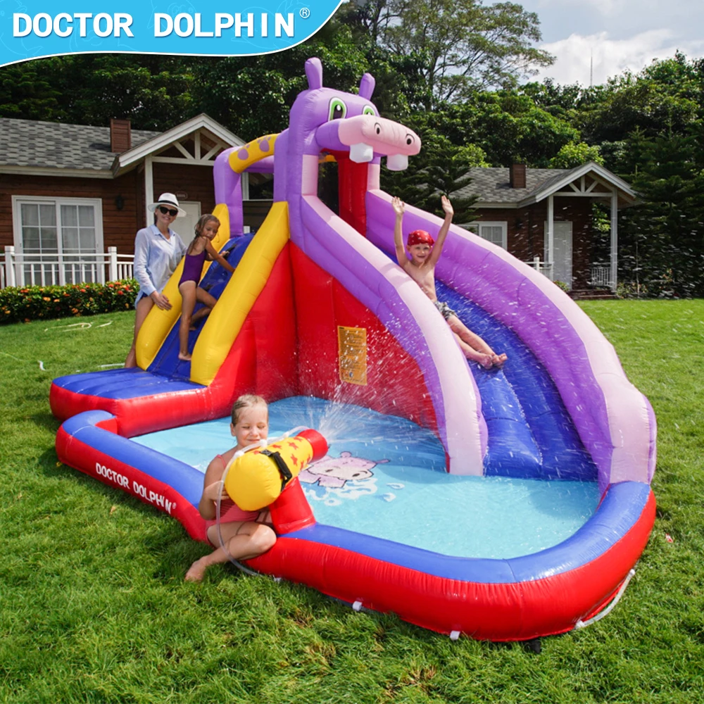 Castillo inflable con tobogán de agua para niños, casa de rebote de ...
