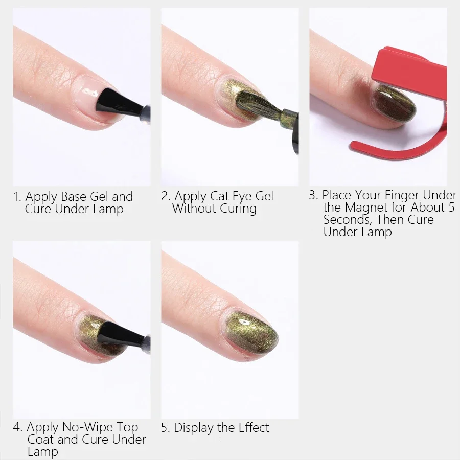 3D Cat Eyes Nail Art Magnet U-Shaped Stand DIY Gel Polish Manicure Accessories Creative Nail Design magnetic nail art tools cat eye nail tool magnetic nail tools