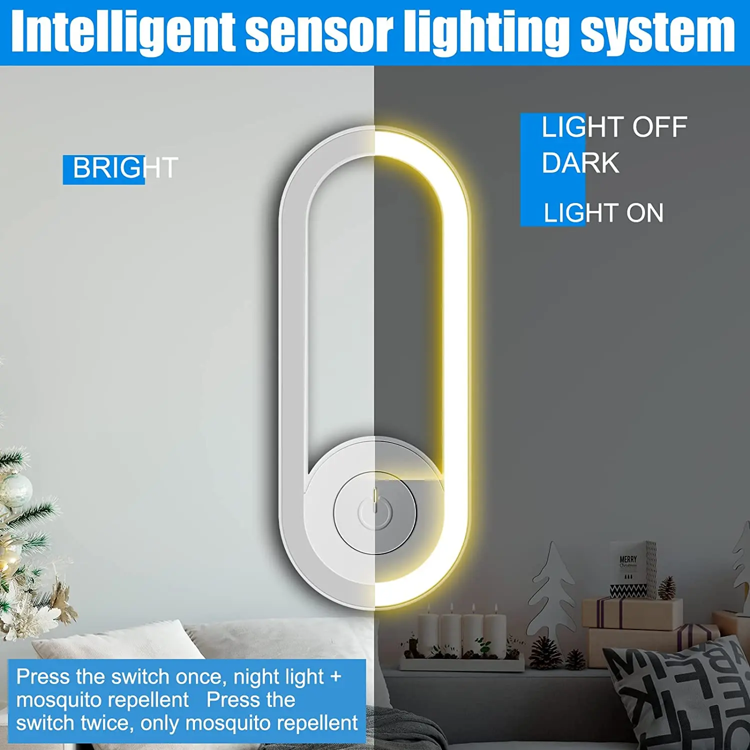 Auto Ultrasonic Electronic Mosquito Repellent Night Light Insect Reject Tool Mute Mosquito Killer Lamp for Home Office Dormitory