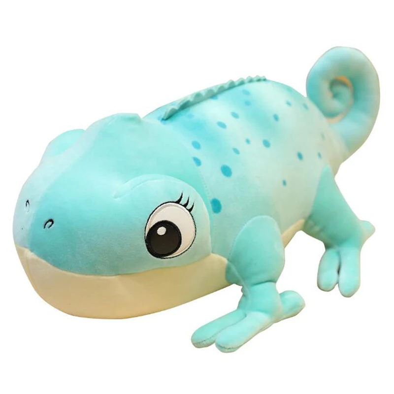 28cm Cute Cartoon Chameleon Plush Toys Lovely Lizard Animal Doll Soft Stuffed Pillows for Kids Girls Boys Gift