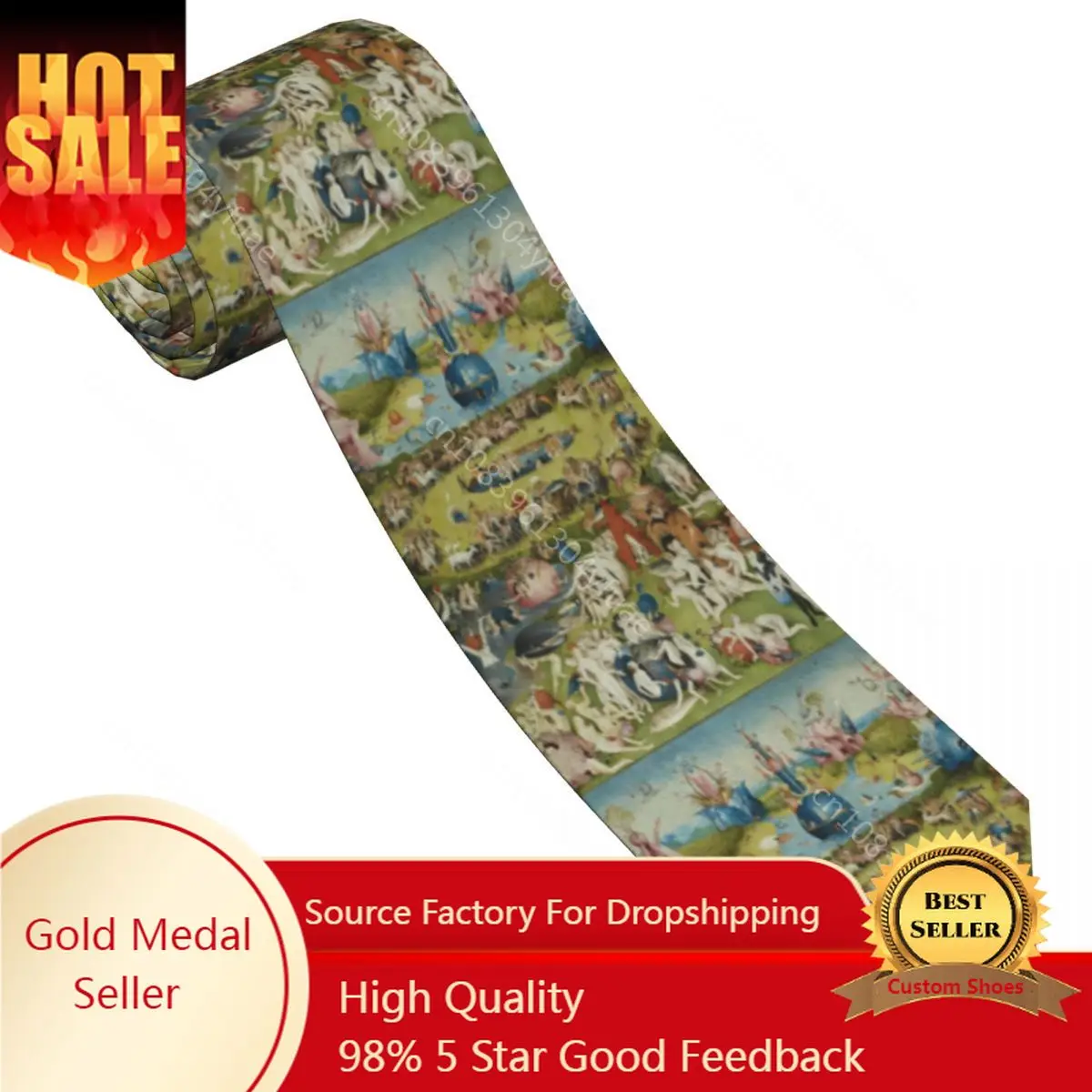 

Mens Tie Classic Skinny The Garden Of Earthly Delights Neckties Narrow Collar Slim Casual Tie Accessories Gift