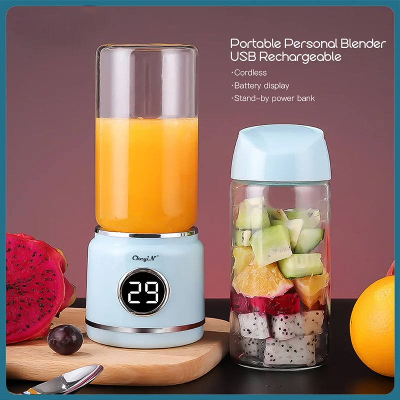 CkeyiN 6 Blades Portable Juicer Blender Electric Fruit Mixer USB
