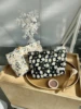 Embroidered Daisy Flower Floral Cosmetic Bag Portable Travel Bag Carry On Makeup Bag Skin Care Bag Toilet Bag Gift Box Women 1