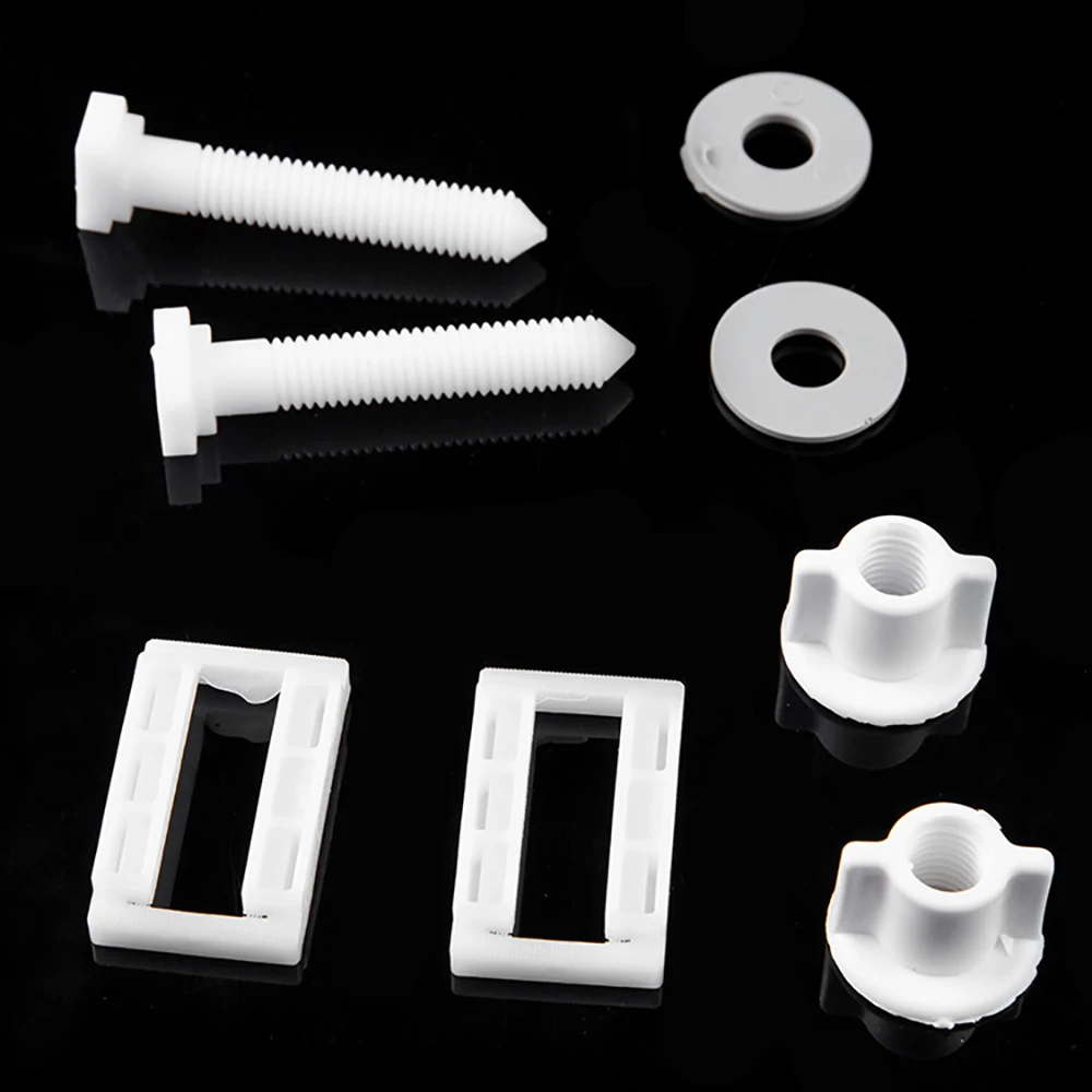1 Pair Toilet Seat Screws Nut Top Fixing Blind Hole Fitting Kits Universal Type Toilet Seat Cover Plate Replacement Screw Bolt