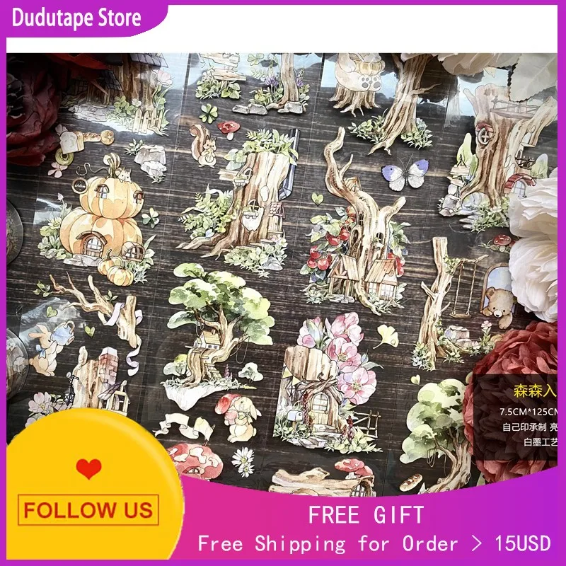 

1 loop Wines' original account: landscape collage forest pet washi paper tape