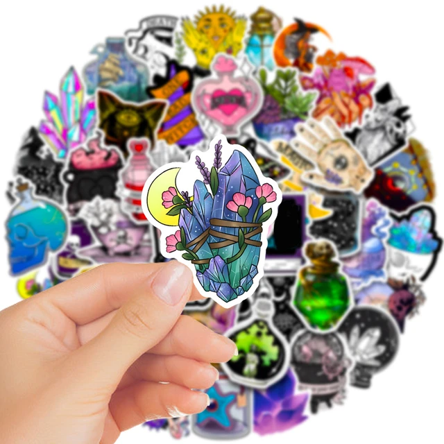 10/30/50/100PCS Magie Apotheker Hexe Aufkleber Cartoon Kristall Edelstein  Trank Gothic Decals DIY Laptop koffer Auto Aufkleber Kind Spielzeug -  AliExpress