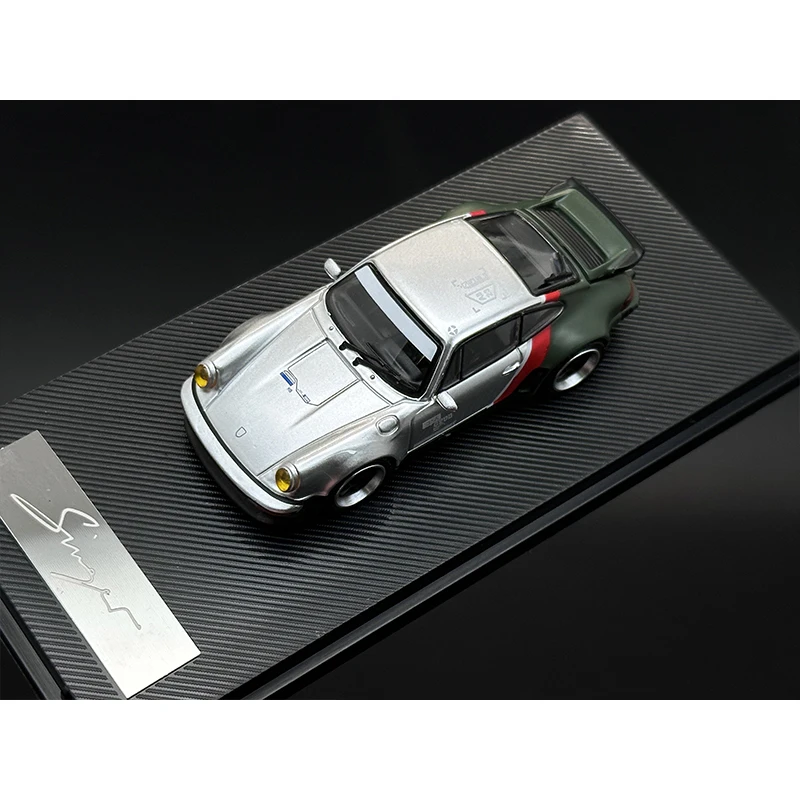 RM GP In Stock 1:64 Singer Turbo Study 930 Silver ART Openable Hood Diecast Diorama Car Model Collection 4