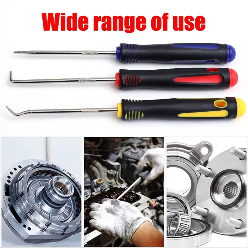 Car Auto Vehicle Oil Seal Screwdrivers Set O-Ring Seal Gasket Puller Remover Pick Hooks Tools Sealing Repair Accessories 4Pcs oil seal screwdrivers o ring seal set pick and hook set sealing repair tools seal remover