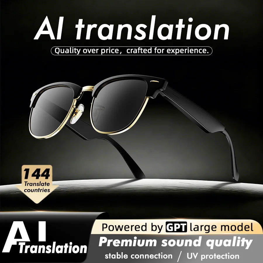 Smart Glasses with Speaker, Bluetooth glasses for Men and Women with Outdoor UV Protection,Support Voice Assistant/Android/Mac 1