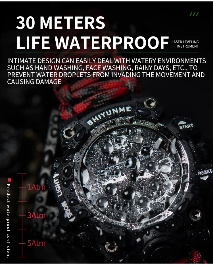SHIYUNME New Sports Men's Watches Compass Luxury Military Quartz Watch Men Waterproof Male Clock relogio masculino 2022