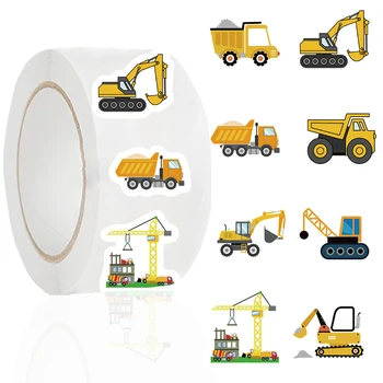 Construction Vehicle Sticker Roll 1