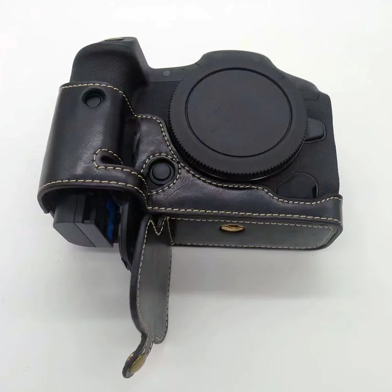 Couro Câmera Meia Capa para Canon Grip Canon Eos r rp r5 r6 - Image 6