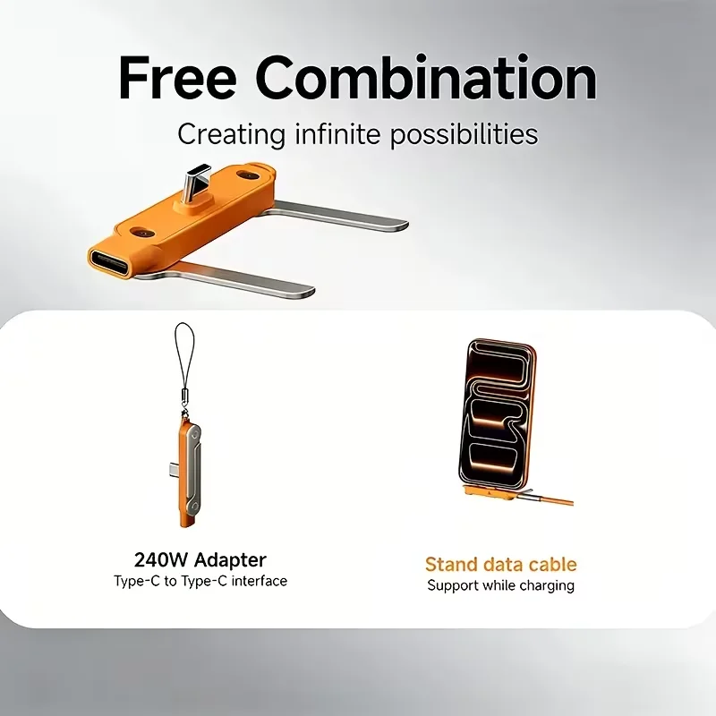 240W 타입 C 어댑터 고속 충전 90 ° 엘보 브래킷 어댑터 타입-C 남성-USB-C 여성 변환 컨버터 (아이폰 17, 16, 15, 삼성용)