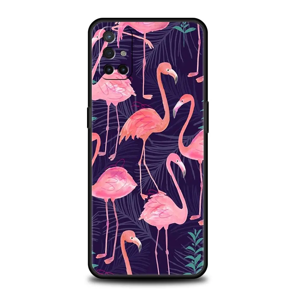 Charming Pink Flamingos Leaf Design Phone Case Cover