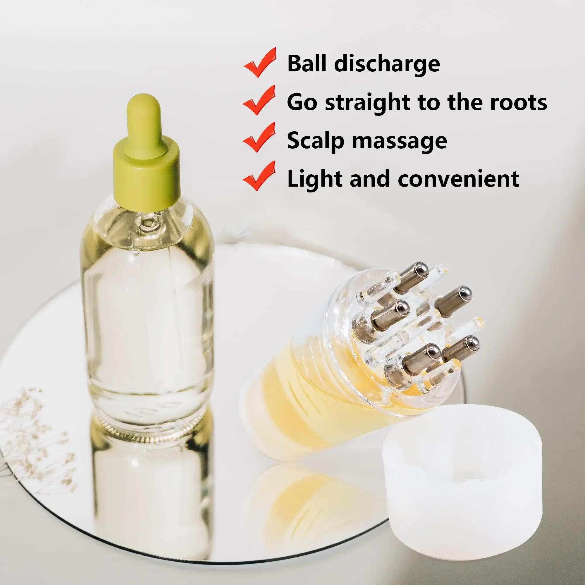 Hair Oil Applicator Bottle 6ml Scalp Comb Ball Root Comb Applicator Scalp Massager for Various Liquids