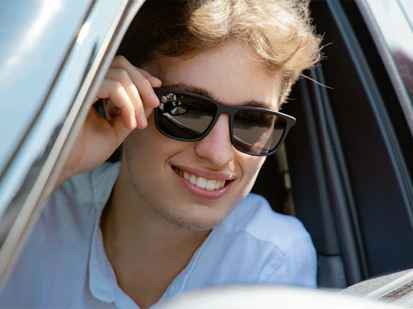 ZENOTTIC Square Polarized Night Vision Sunglasses - Lightweight TR90 Frame UV Blocking Shade for Driving Fishing Golf Sport