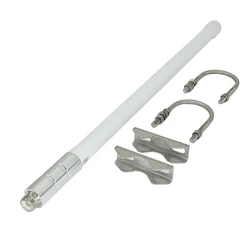 Dual Band VHF/UHF Fiberglass Omnidirectional Outdoor Antenna (WHITE)