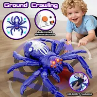 Spider Gecko Remote-Controlled Toy Wall Climbing Robot Rc Car With Led Eyes Animal Bionic Toy Electric Kid Halloween Toy