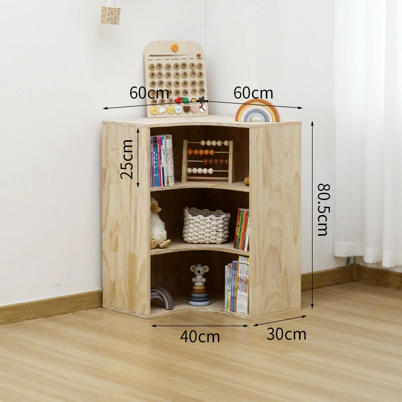 Wooden Toy Storage Bedroom Cabinet Bookshelves Display Book Cabinet Storage Wooden Bookshelf Small Spaces Shelf