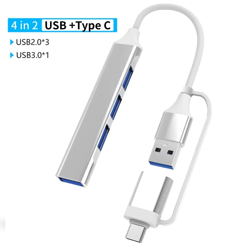 USB 3.0 Typ C Adapter Docking Ststion USB 2.0 Port TF SD Kartenleser Audioausgang Multi-Hub Splitter für MacBook Pro Computer