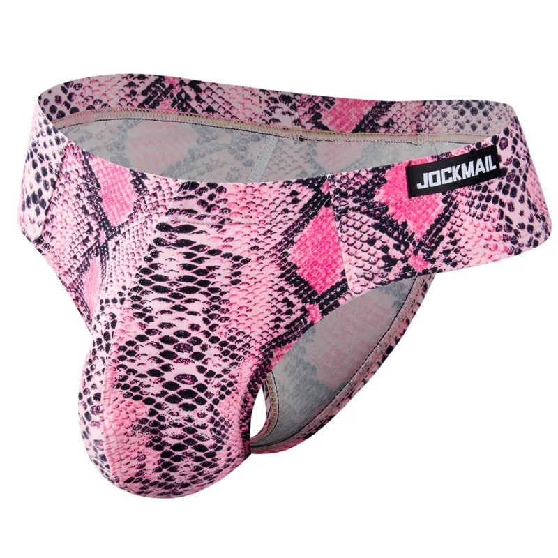 Sexy Men Bikini Brief Underwear Leopard Grain Penis Pouch Jockstrap G-strings Thong Cuecas Gay Male Panties Slip Homme