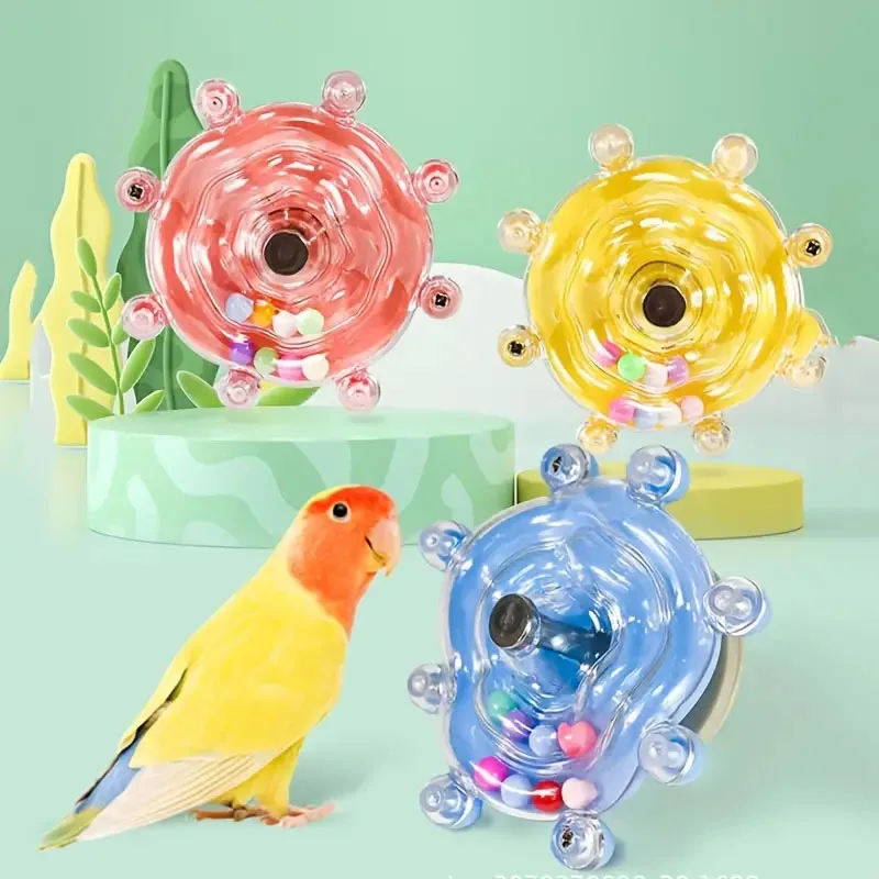 Interactive Parrot Toy Bird Parrot Interactive Toy Bird Turntable Hang Toys Sounding Ball Toys Stand Playing Cage Pet Supplies