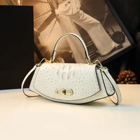 Sac à main en cuir véritable motif crocodile pour femme, petit sac de dégager initié, sacs à bandoulière portables, nouvelle tendance, 2023 4