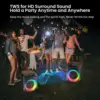 T16 Karaoke Machine Equipped with 2 Wireless Karaoke Microphones, BtTwsUsbTf CardAux Input, Portable Bluetooth Speaker Home Karaoke 0K System, with Rgb Colorful Lights 3