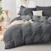 HYMOKEGE Queen Comforter Set Seersucker 7 Pieces, All Season Luxury Bed in a Bag for Bedroom, Bedding Set with Comforters 2