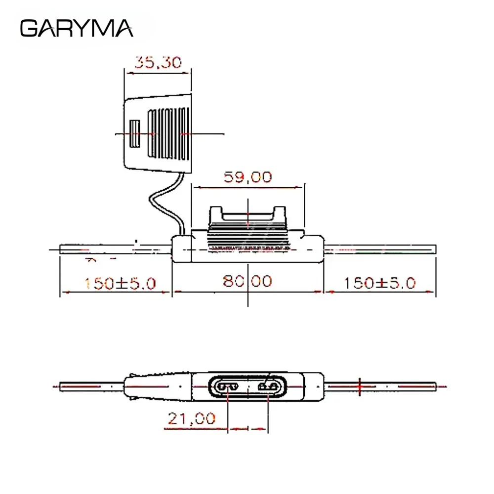 Heavy-Duty Waterproof In-Line Fuse Holder for Automotive and Marine Applications (20A~100A)