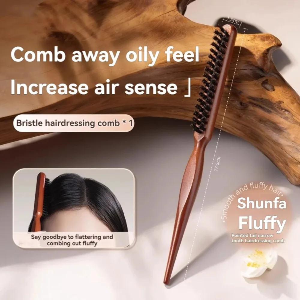 Plastic Hair Fluffy Comb Plastic Handle Hair Brush Anti-static Barber Comb Scalp Massage Hairdresser Styling Tool