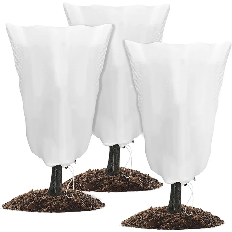 Pflanzenabdeckung für den Außenbereich, Vliesstoff, warmer Winter, Strauch, Frostschutz, Tasche für Hofpflanzen, kleiner Baum gegen Kälte – Detail 5
