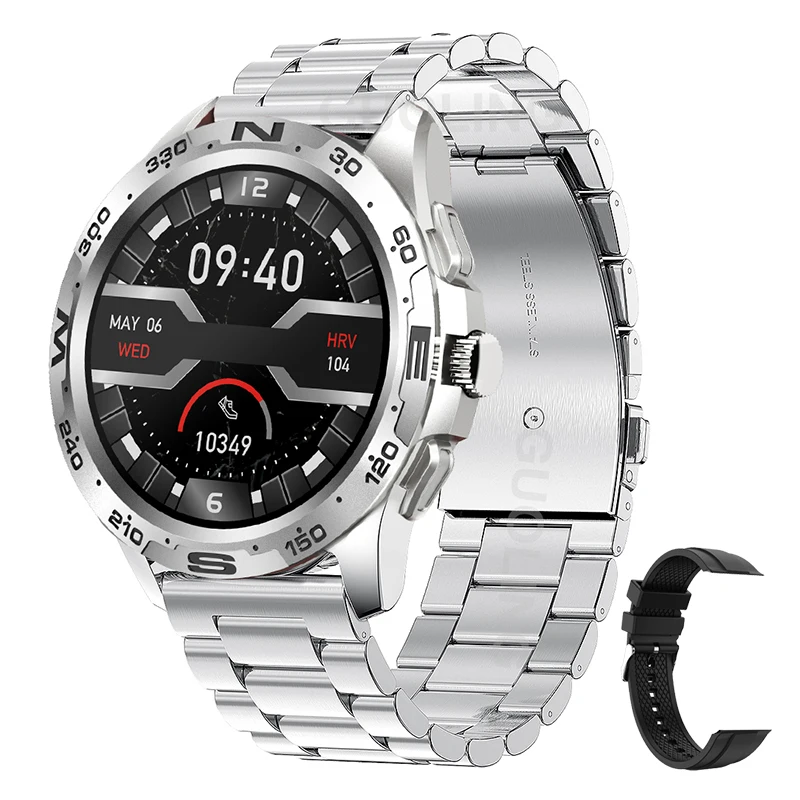 2022 New Bluetooth Call Smart Watch Men Sports Fitness Tracker Waterproof 1.32 Inch 360*360HD Pixel Display Men Smartwatches+Box 