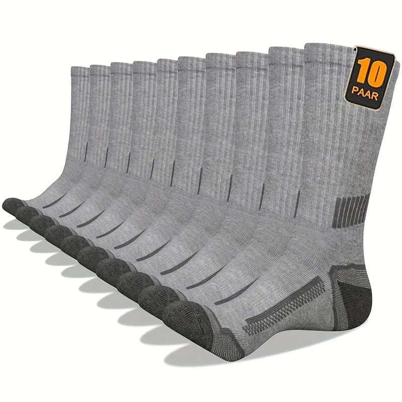 Basketball Crew Socks Set | Men’s Breathable Cushioned Sports Socks, Multi-Color