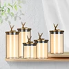 Deer head cover glass seasoning jar kitchen storage bottle large glass storage jar coffee container candy jar honey bottle. 2