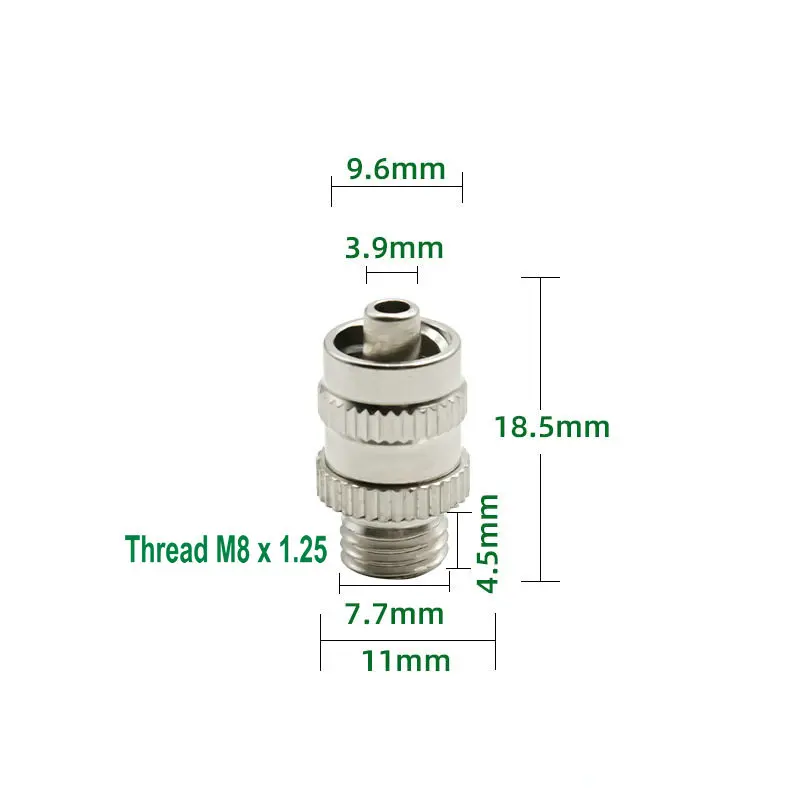 adaptador de agulha feito latao niquelado m4 m8 02