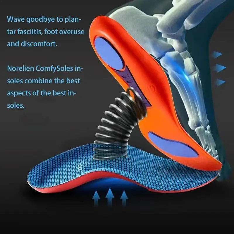 Orthopedic Comfort Insoles Comfort Orthopedic Casual Shoes Support Insoles Heel Cushioning Shoe Inner Soles for Hiking Running
