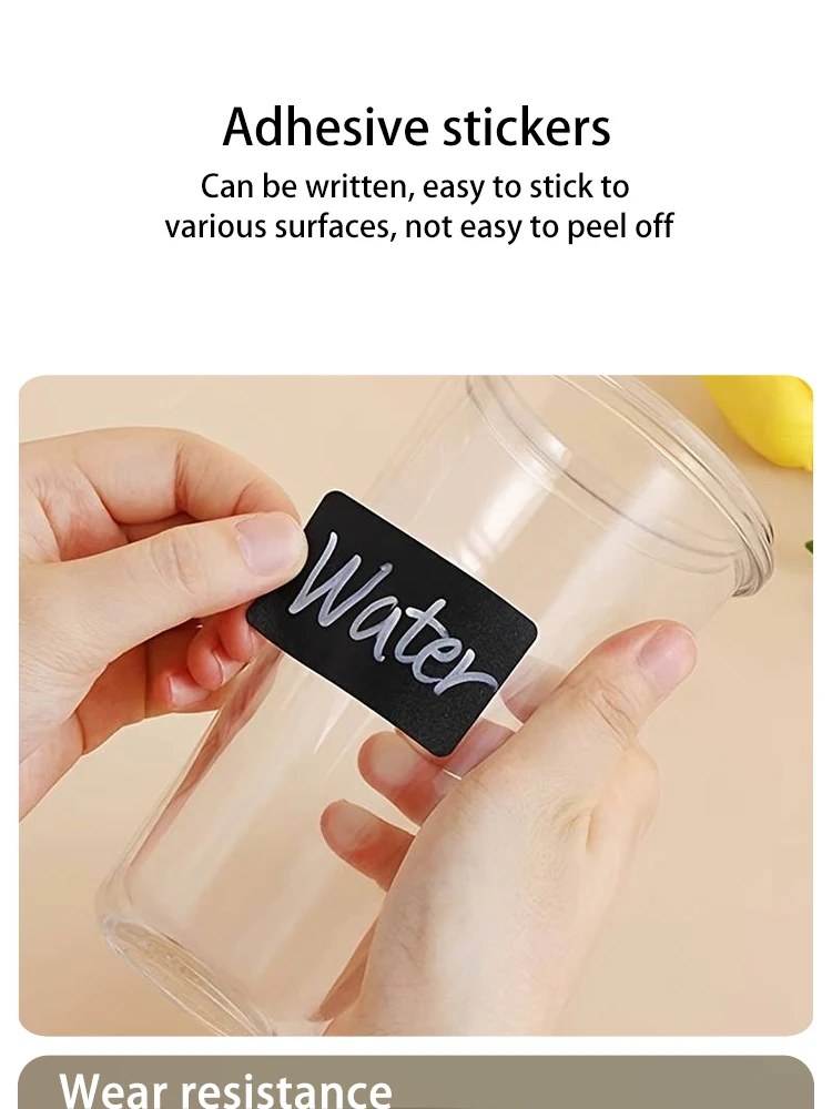 Description Picture 3 of itemWaterproof Chalkboard Stickers, Kitchen Spice Label Stickers, Household Jar Bottle Labels, Spice Writing Labels 150pcs