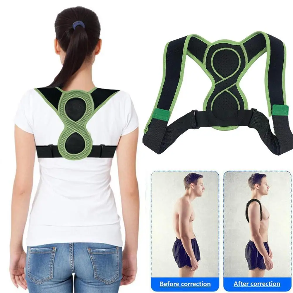 

New Adjustable Adult Posture Corrector Fiber 8-word Back Helps Alleviate Back Pain Correction Belt