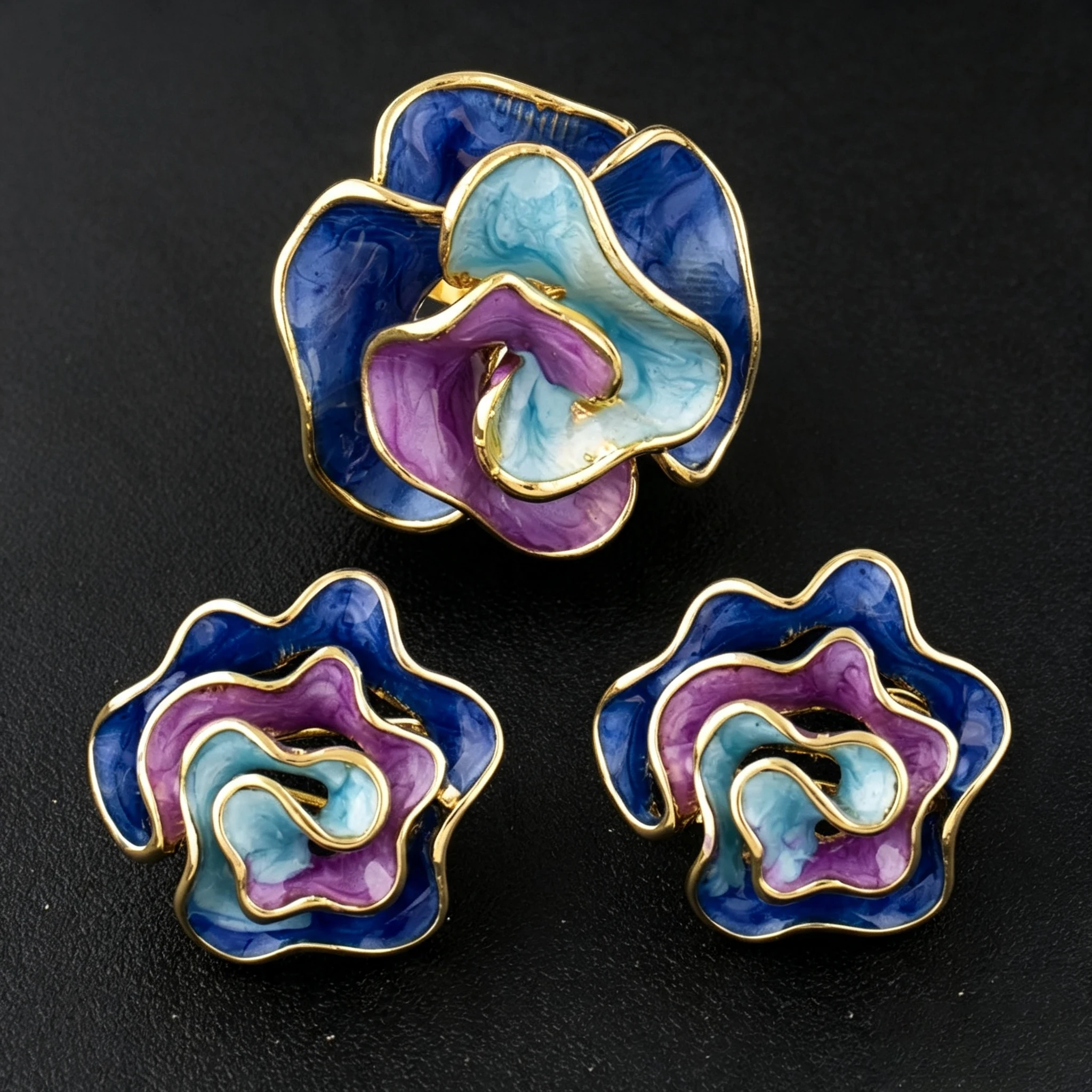 Radiant Rainbow Earrings: Gold-Plated Statement Jewelry