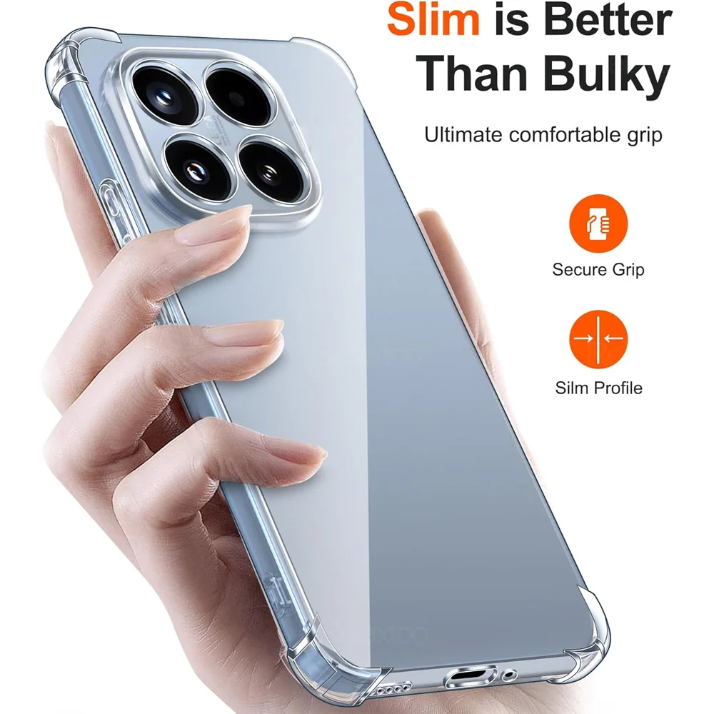 Anti-Yellow Transparent Soft Back Shockproof Clear TPU Phone Case Cover