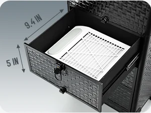 Description Picture 5 of itemCart with 3 Drawers, Professional Trolley Cart for Beauty Salon, Rolling Train Case Makeup Organizer Case for Nail Tech, F